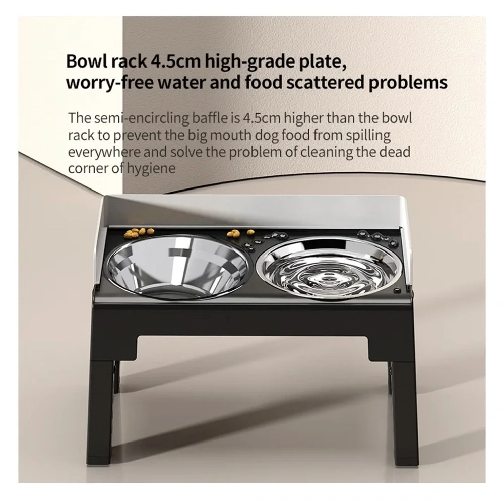 HANAMYA Elevated Dog Bowls with Adjustable Legs